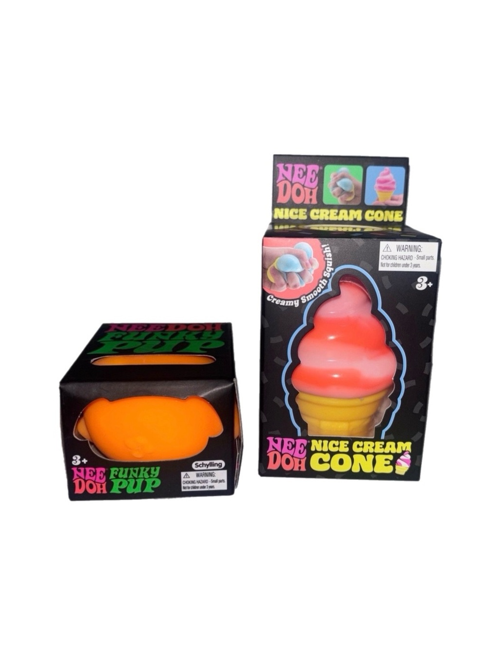 Schylling NeeDoh ORANGE Bundle -
Nice Cream Cone & Funky Punk